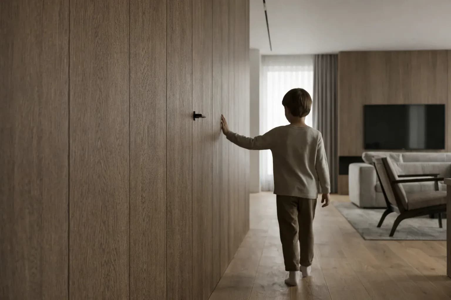 Interior finished with Movinto wood surfaces