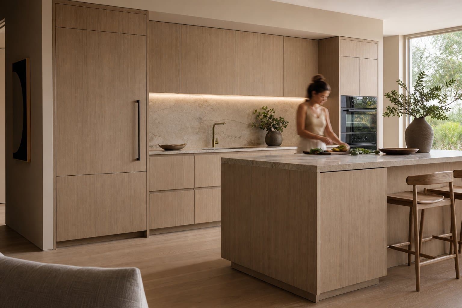 Moak | Prefinished wood veneer panels, European Oak, Lou